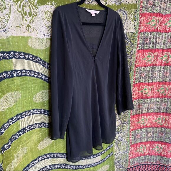 Vintage 90's Victoria's Secret Black Sheer Tunic Top Size Small - Picture 7 of 14